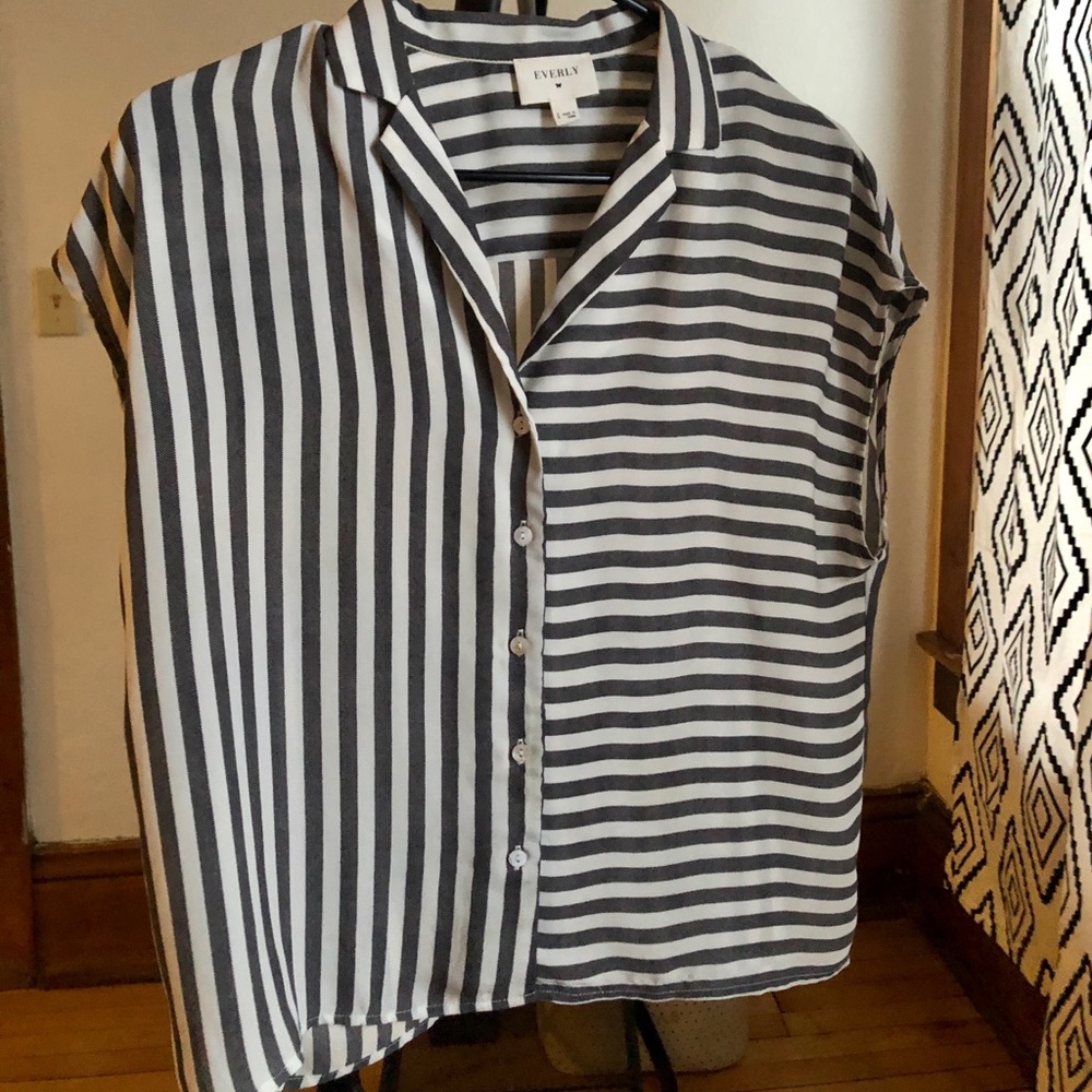Everly striped collared dress shirt